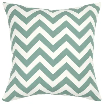 18" Aqua Cotton Throw Pillow
