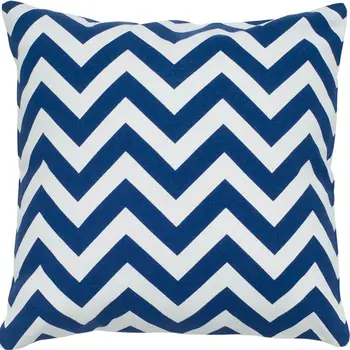 18" Navy Cotton Throw Pillow
