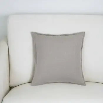 20" Gray Cotton Throw Pillow