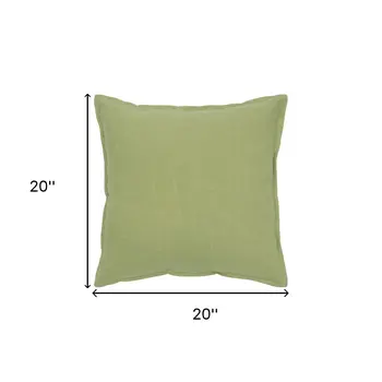 20" Lime Green Cotton Throw Pillow
