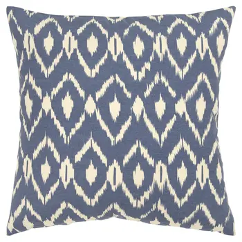 18" Navy Cotton Throw Pillow