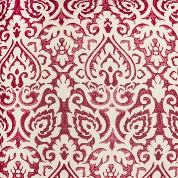22" Red and White Cotton Throw Pillow