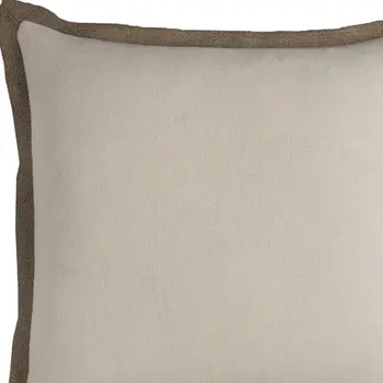 22" Natural Cotton Throw Pillow