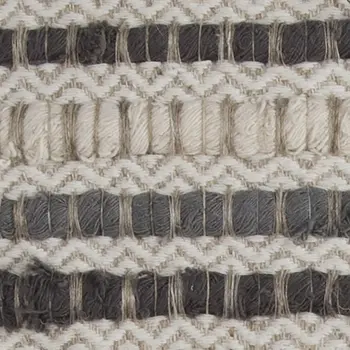 20" Gray Beige Nubby Texture Bands Throw Pillow