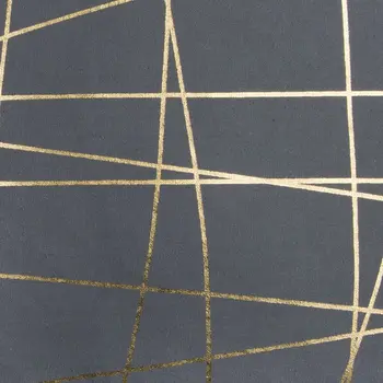 20" Gray and Gold Abstract Linework Cotton Throw Pillow