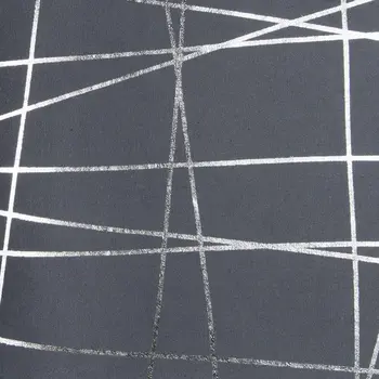20" Gray and Silver Abstract Linework Cotton Throw Pillow