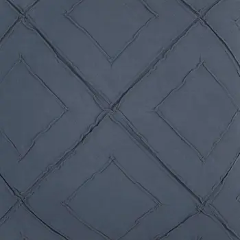 Indigo Pin Tuck Diamond Pattern Throw Pillow