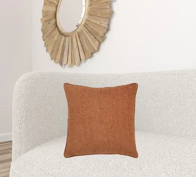 Orange Solid Classic Decorative Throw Pillow