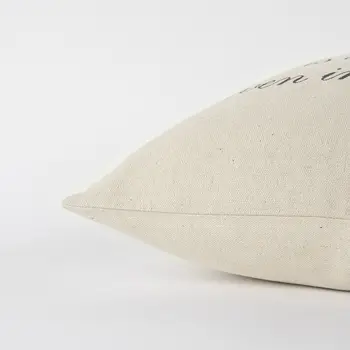 20" Natural and Gray Heaven In Our Home Cotton Throw Pillow