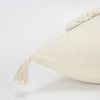 Beige Textured Diamond Trio Throw Pillow