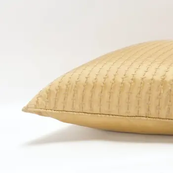 Gold Smooth Weaved Modern Throw Pillow