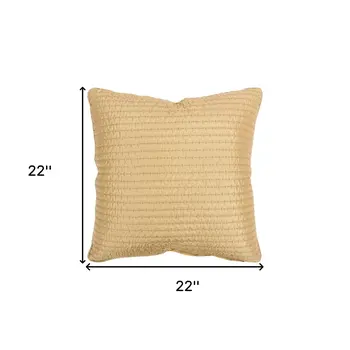 Gold Smooth Weaved Modern Throw Pillow