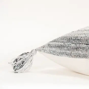 Set of Two 20" X 20" Gray Indoor Outdoor Throw Pillow Cover & Insert