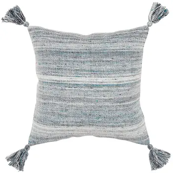 Set of Two 20" X 20" Teal Blue Indoor Outdoor Throw Pillow Cover & Insert