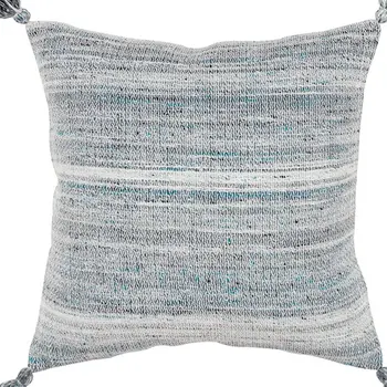 Set of Two 20" X 20" Teal Blue Indoor Outdoor Throw Pillow Cover & Insert