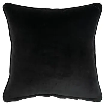 20" Black Cotton Throw Pillow