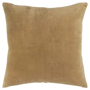 22" Gold Cotton Velvet Throw Pillow