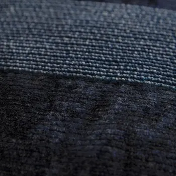 Navy Dimensional Stripe Modern Lumbar Pillow