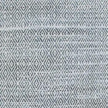 20" Blue and Ivory Herringbone Cotton Throw Pillow With Tassels