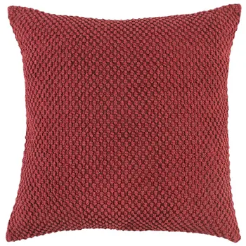 20" Merlot Cotton Throw Pillow with Nubby Texture