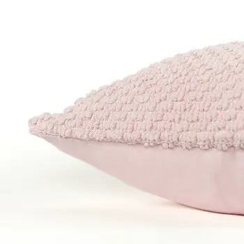 Blush Pink Nubby Textured Modern Throw Pillow