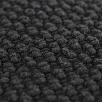 20" Black Nubby Textured Modern Throw Pillow