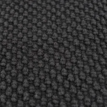 20" Black Nubby Textured Modern Throw Pillow