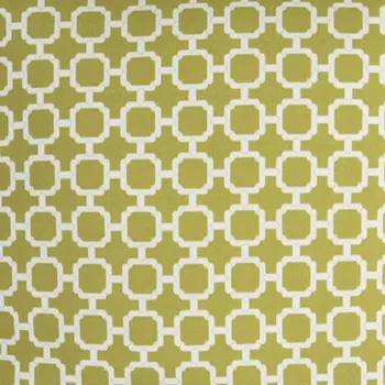 22" Green and White Quatrefoil Indoor Outdoor Throw Pillow