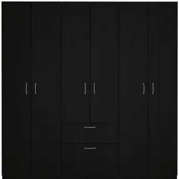 71" Black and White Single Drawer Combo Dresser
