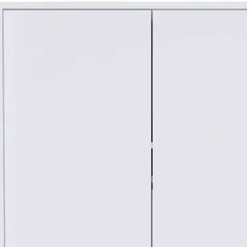 71" White Wood Two Door Single Drawer Combo Dresser
