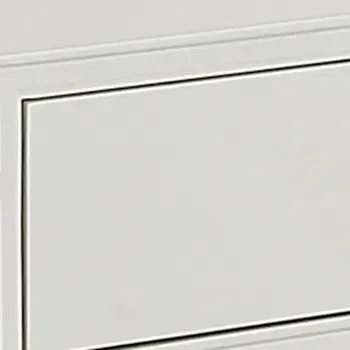 47" White and Gold Wood Console Table With Two Drawers