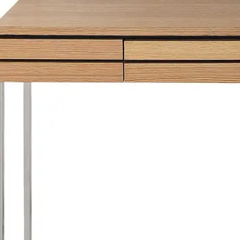 47" Brown and Silver Frame Console Table And Drawers