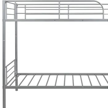 Silver Twin Over Twin  Separable Bunk Bed