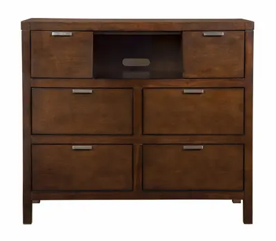 45" Brown Select Solids and Veneer Open shelving TV Stand