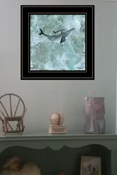 Simplicity Humpback 2 Black Framed Print Wall Art