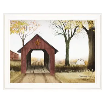 Buck County Bridge 1 White Framed Print Wall Art