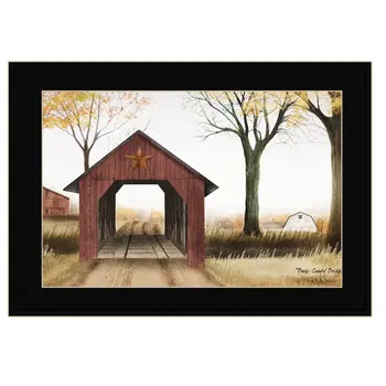 Bucks County Bridge Black Framed Print Wall Art