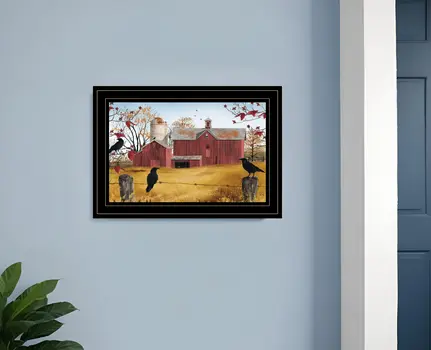 Autumn Gold 2 Black Framed Print Wall Art
