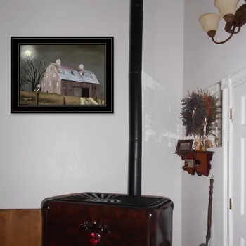 Midnight Moon 3 Black Framed Print Wall Art