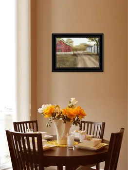 Summer in the Country 2 Black Framed Print Wall Art