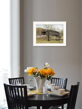 The Old Humpback Bridge 1 White Framed Print Wall Art
