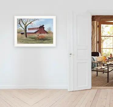 Summers End 3 White Framed Print Wall Art
