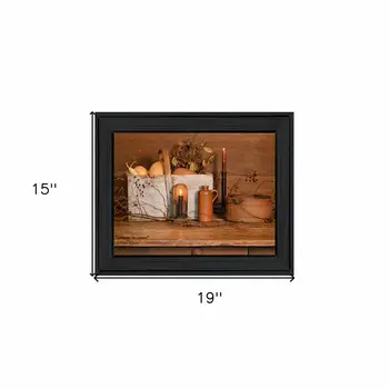 Gathering the Harvest 4 Black Framed Print Kitchen Wall Art