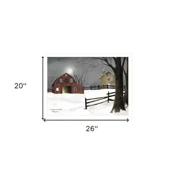 Light in the Stable 3 White Framed Print Wall Art