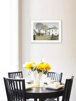 Spring Cleaning 1 White Framed Print Wall Art