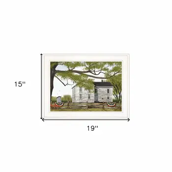 Sweet Summertime House 1 White Framed Print Wall Art