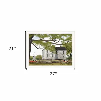 Sweet Summertime House 3 White Framed Print Wall Art