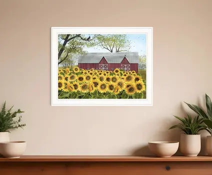 Sunshine 4 White Framed Print Wall Art