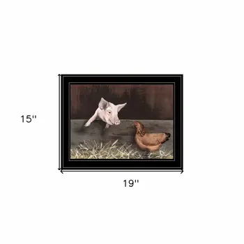 Bacon and Eggs 2 Black Framed Print Wall Art