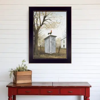 Morning Commute Outhouse Black Framed Print Wall Art